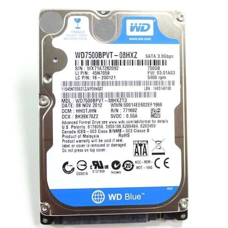 Lenovo 750GB WESTERNDIGITAL SATA HDD 16200121